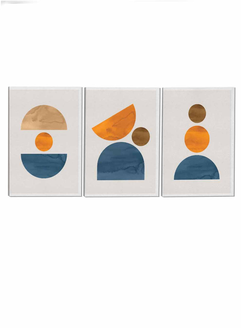Trendy Circles And Shapes Paintings(set of 3)