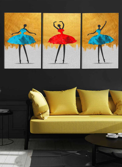 Ballet Dance Girl Paintings(set of 3)