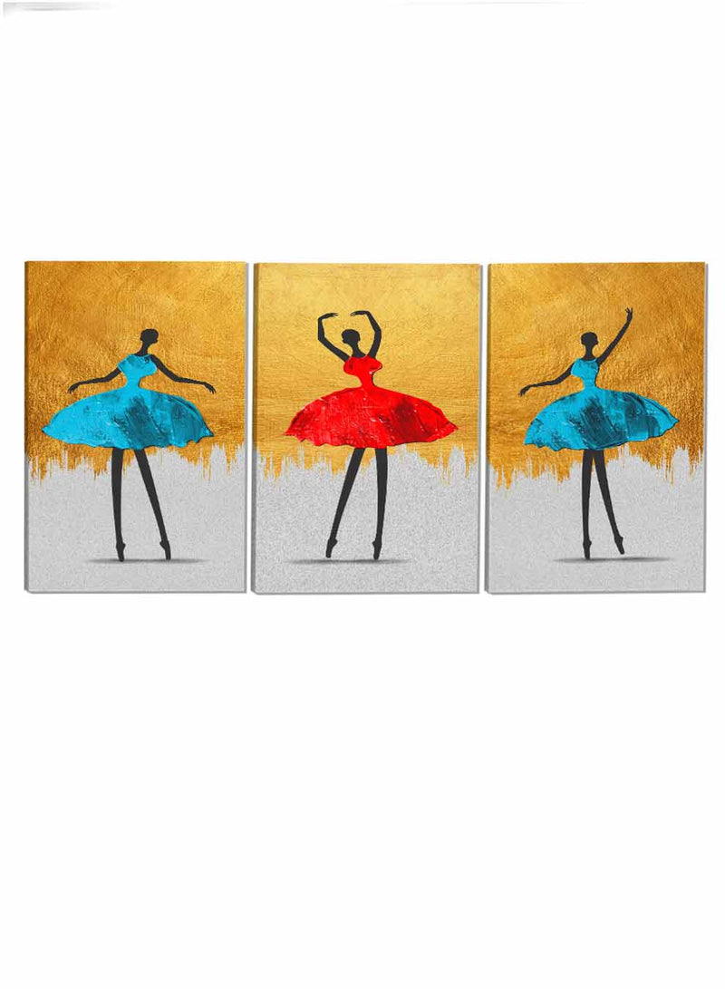 Ballet Dance Girl Paintings(set of 3)