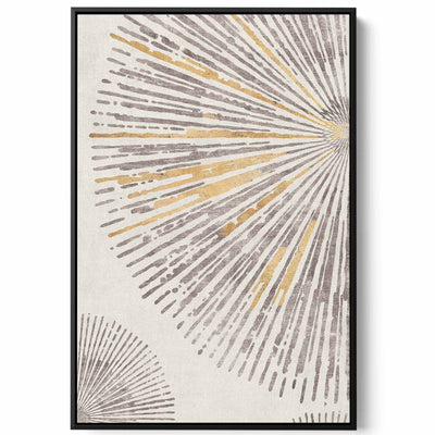 Canvas Wall Art Stretched Over Wooden Frame with Black Floating Frame