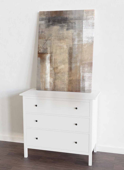 Canvas Wall Art Stretched Over Wooden Frame with Gold Floating Frame