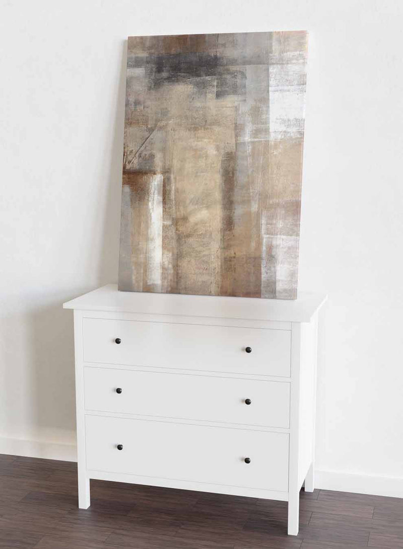 Canvas Wall Art Stretched Over Wooden Frame with Gold Floating Frame