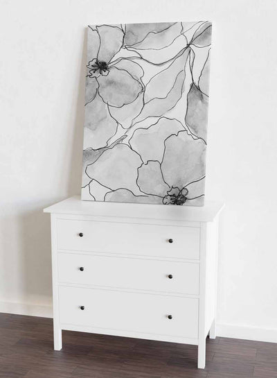 Canvas Wall Art Stretched Over Wooden Frame with Black Floating Frame