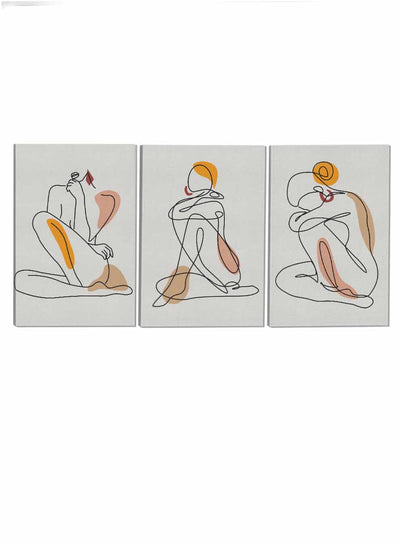 Woman Abstract Paintings(set of 3)