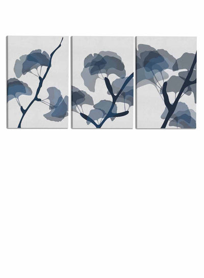 Abstract Ginkgo Leaves Paintings(set of 3)