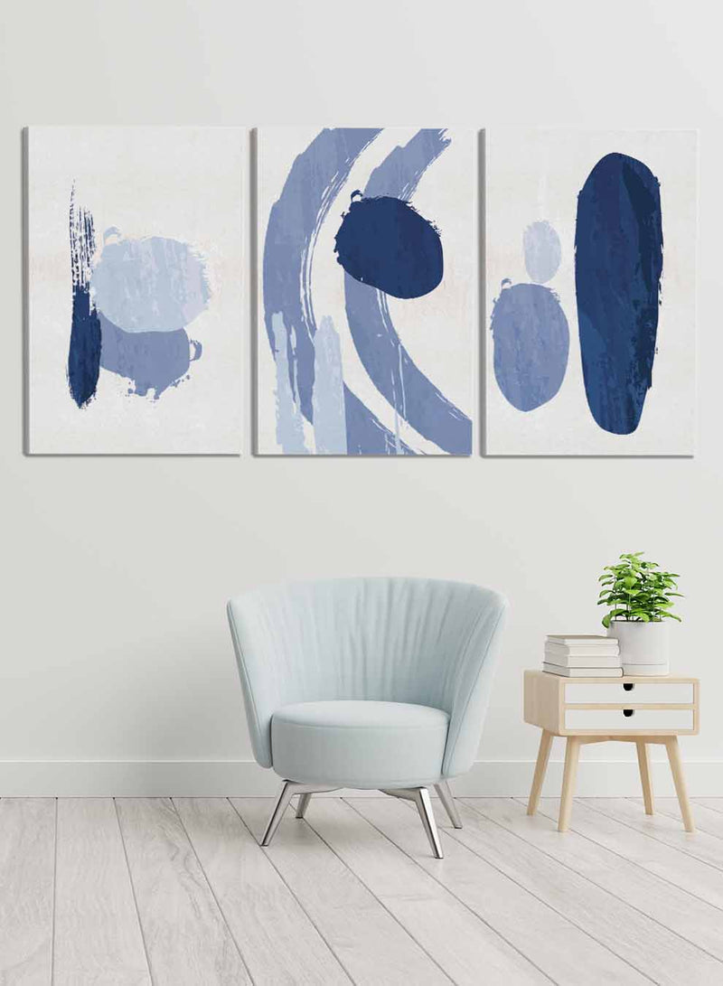 Abstract Brush Hand Drawn Paintings(set of 3)