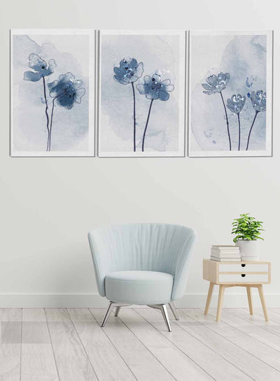 Wildflower Abstract Paintings(set of 3)