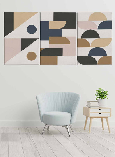 Boho Pattern Abstract Paintings(set of 3)