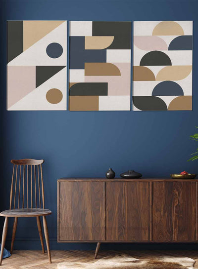 Boho Pattern Abstract Paintings(set of 3)