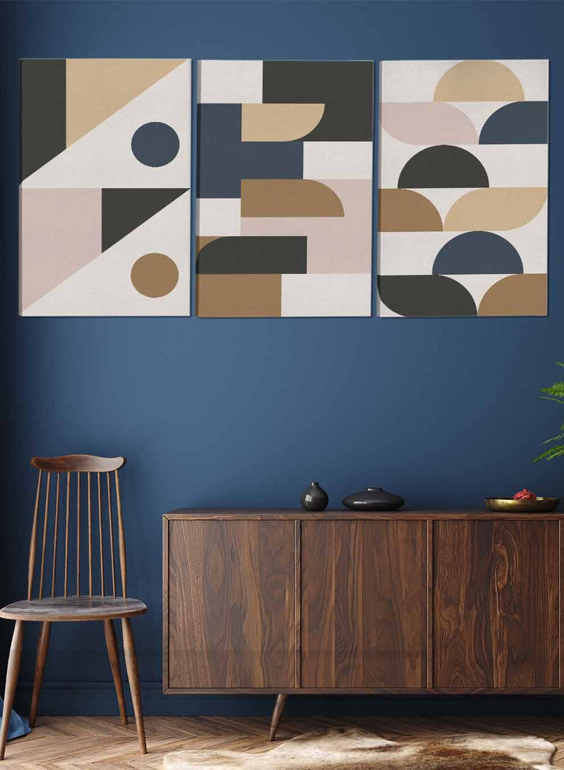 Boho Pattern Abstract Paintings(set of 3)