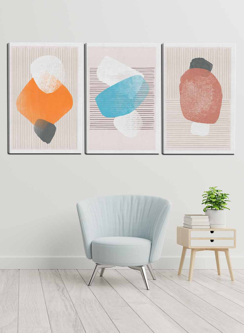 Abstract Doodles Shapes Paintings(set of 3)