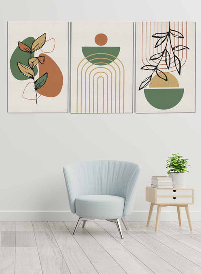 Botanical Abstract Paintings(set of 3)