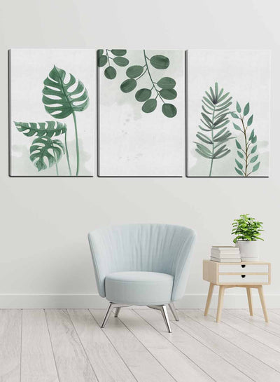 Botanic Wild Leaves Paintings(set of 3)