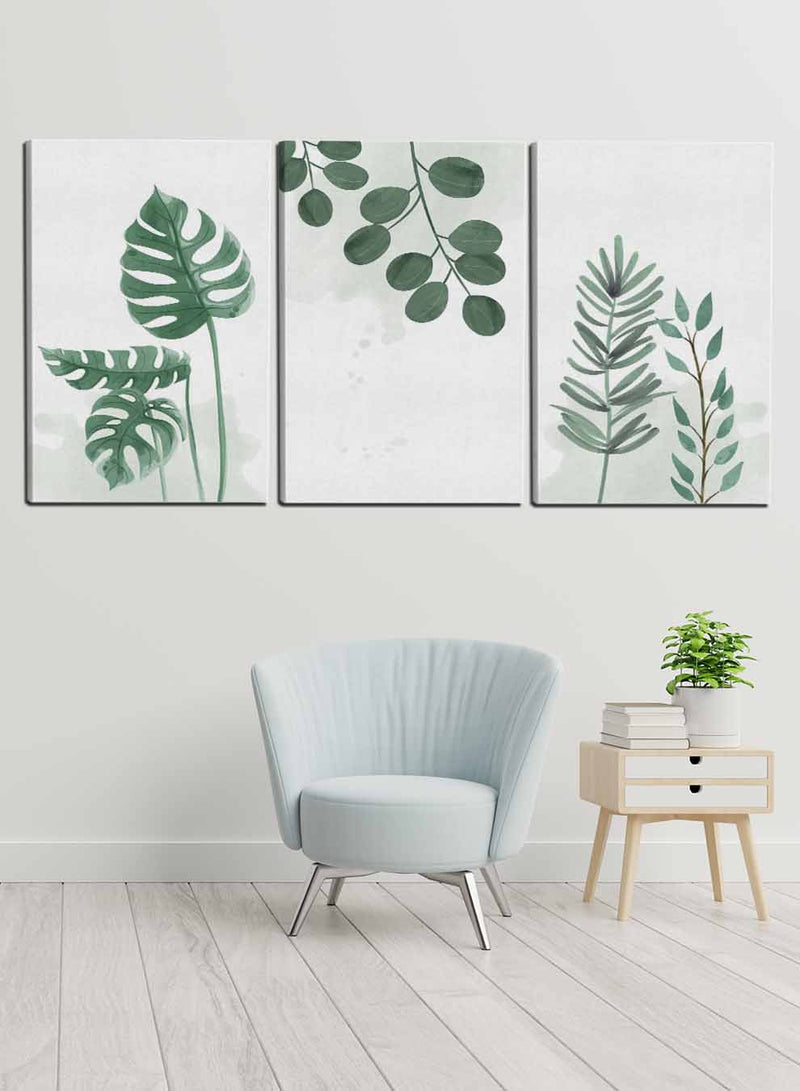 Botanic Wild Leaves Paintings(set of 3)