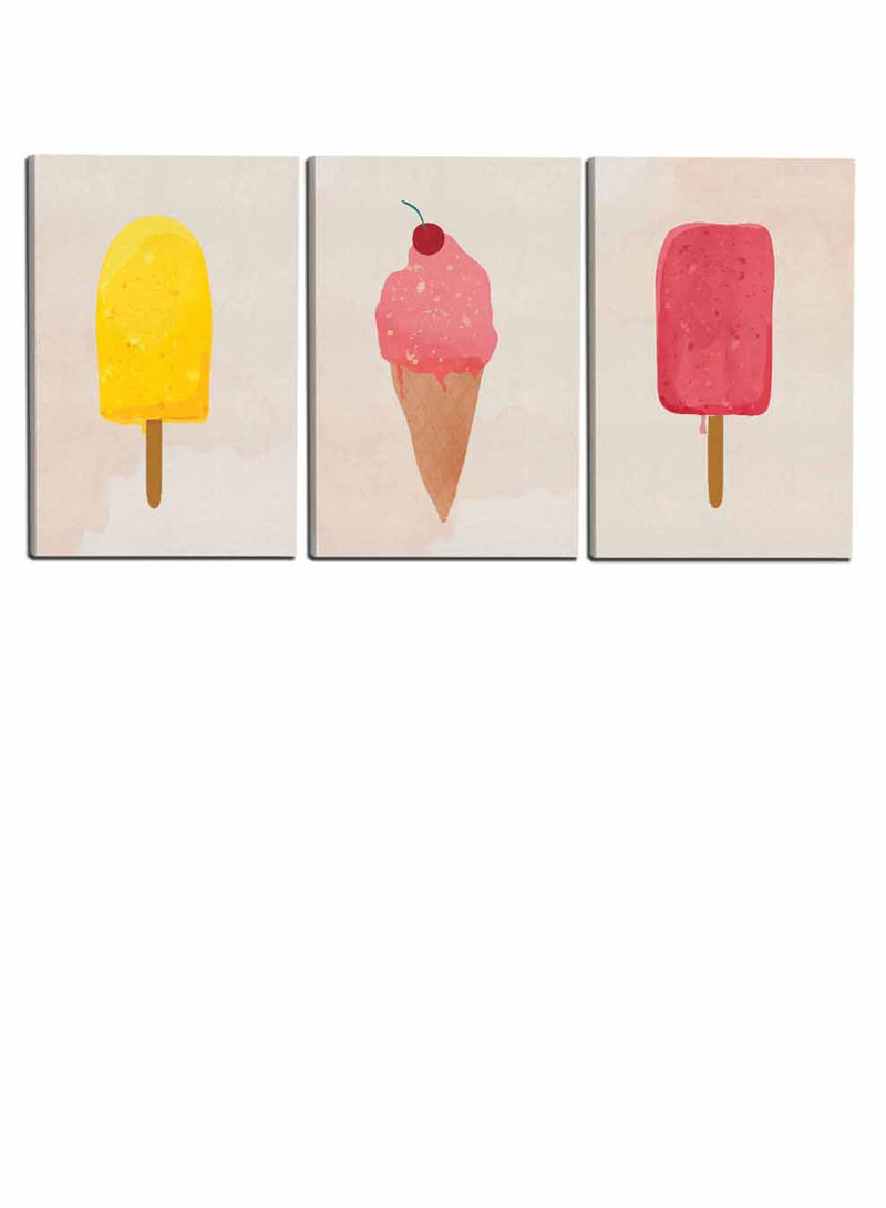 Ice Cream Paintings(set of 3)