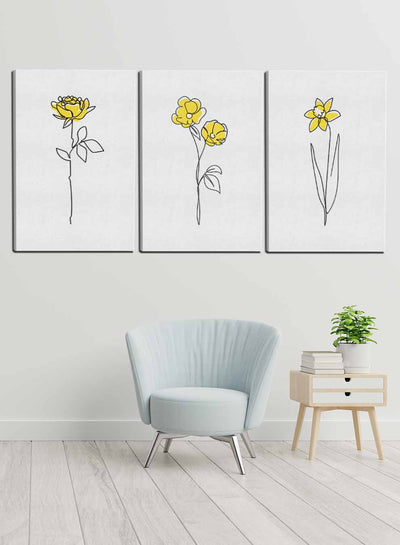 Flowers Paintings(set of 3)