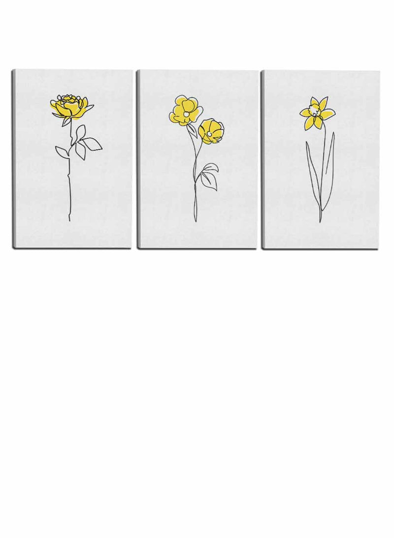 Flowers Paintings(set of 3)