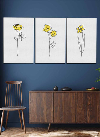 Flowers Paintings(set of 3)