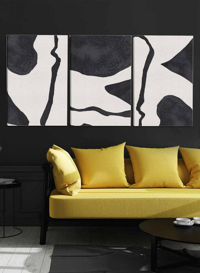 Dark Abstract Paintings(set of 3)