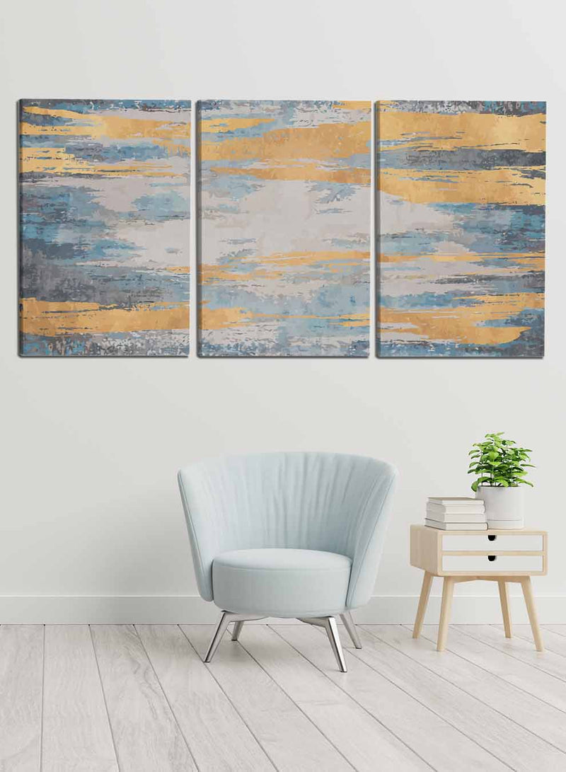 Abstract Hand Drawn Triptych Paintings(set of 3)