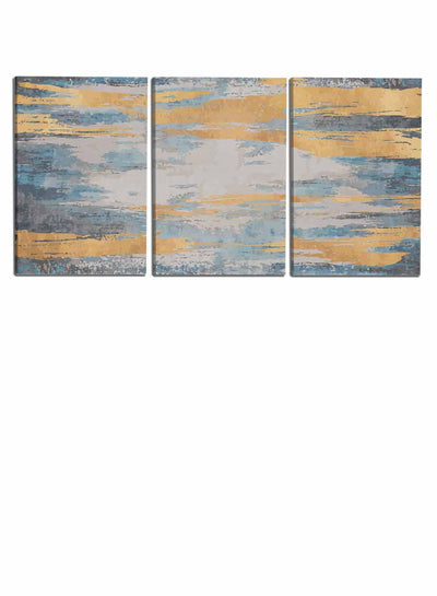 Abstract Hand Drawn Triptych Paintings(set of 3)