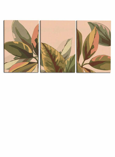 Abstract Botanical Leaves Paintings(set of 3)
