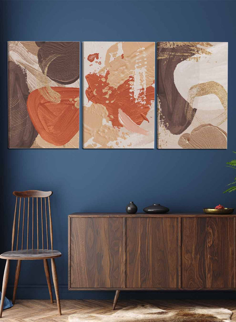Abstract Terracotta Paintings(set of 3)