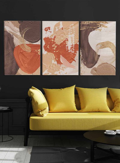 Abstract Terracotta Paintings(set of 3)