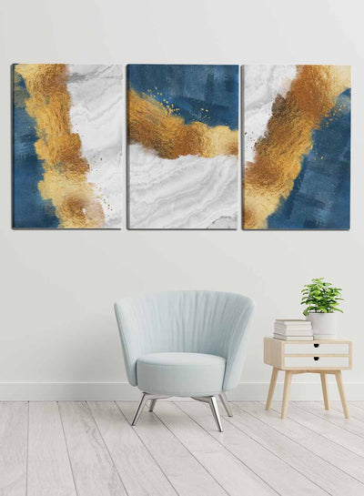 Abstract River Effect Paintings(set of 3)