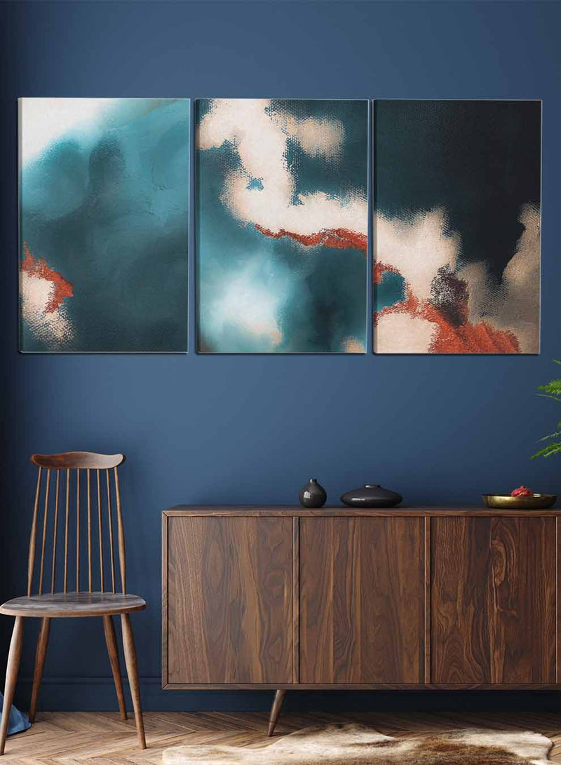 Abstract Metope Murals Paintings(set of 3)