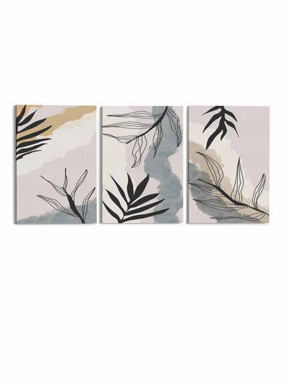 Abstract Floral Drawing Paintings(set of 3)