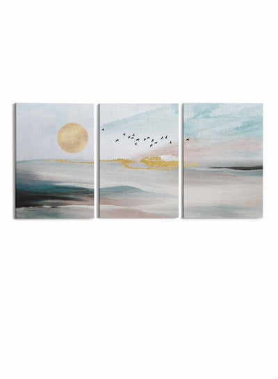Abstract Sea Moon Oil Paintings(set of 3)