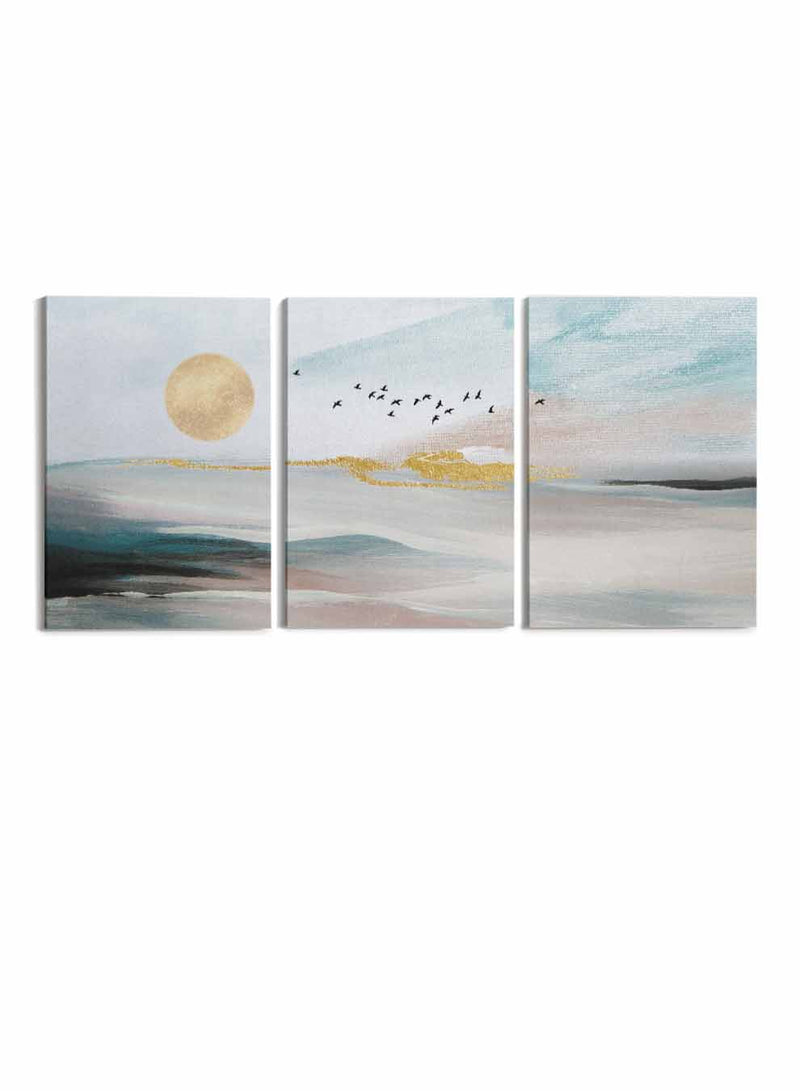 Abstract Sea Moon Oil Paintings(set of 3)