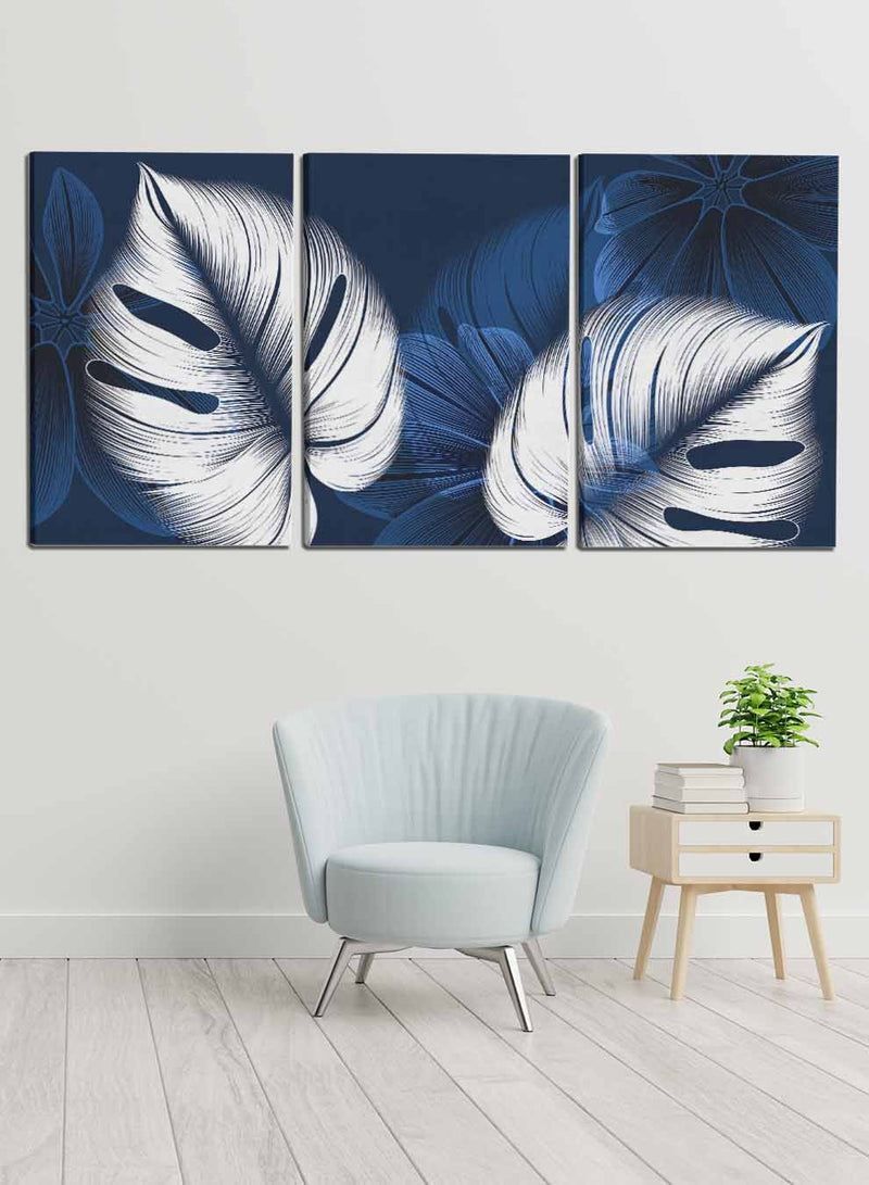 Abstract Large Leaves Paintings(set of 3)