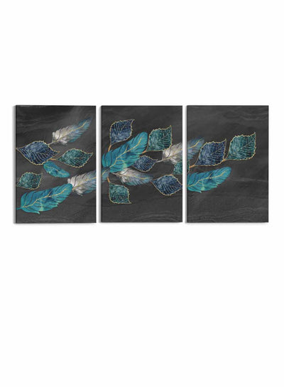 Interwoven Leaves Paintings(set of 3)