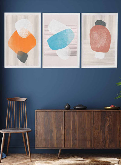 Doodles Vector Shapes Abstract Paintings(set of 3)