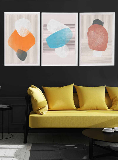 Doodles Vector Shapes Abstract Paintings(set of 3)