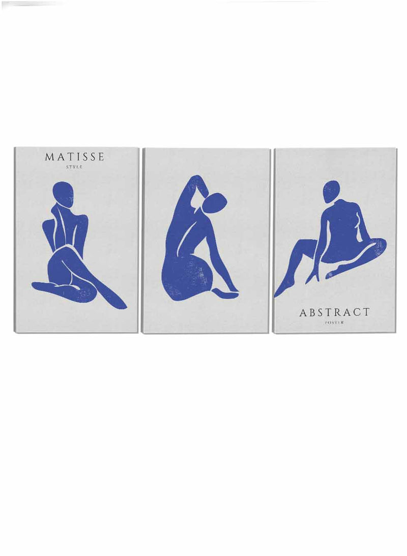 Female Body Matisse Style Abstract Paintings(set of 3)