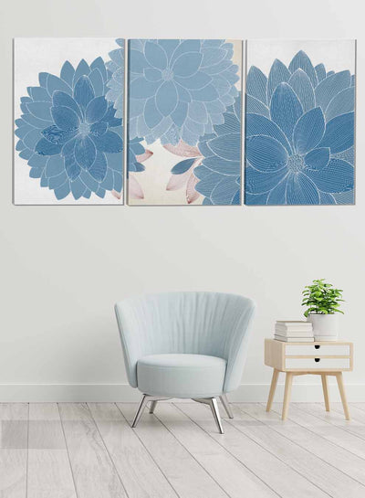 Dahlia Flowers Abstract Paintings(set of 3)
