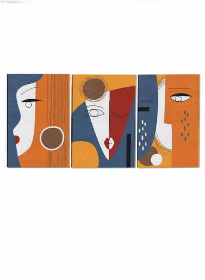 Face Designs Abstract Paintings(set of 3)