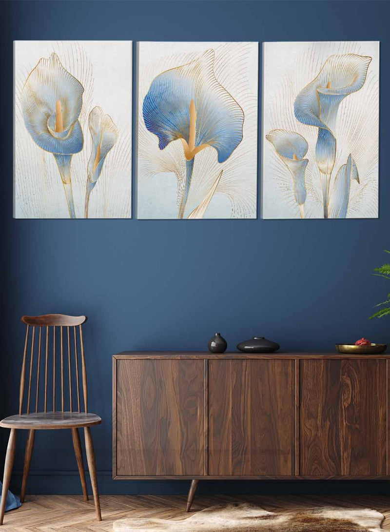 Calla Flower Abstract Paintings(set of 3)