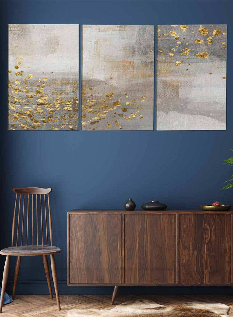 Speckled Vintage Abstract Paintings(set of 3)