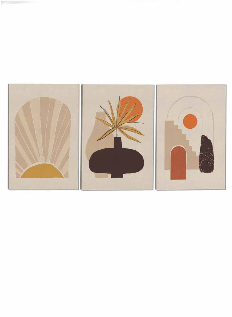 Illustration Bohemian Style Abstract Paintings(set of 3)