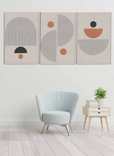 Modern Boho Abstract Paintings(set of 3)