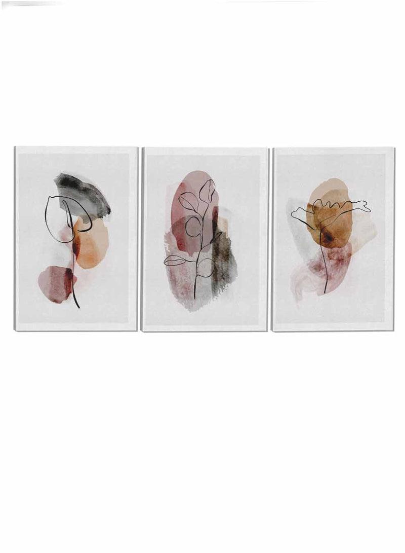 Modern Dark Watercolor Abstract Paintings(set of 3)