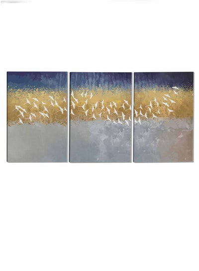 Birds Oil Abstract Paintings(set of 3)