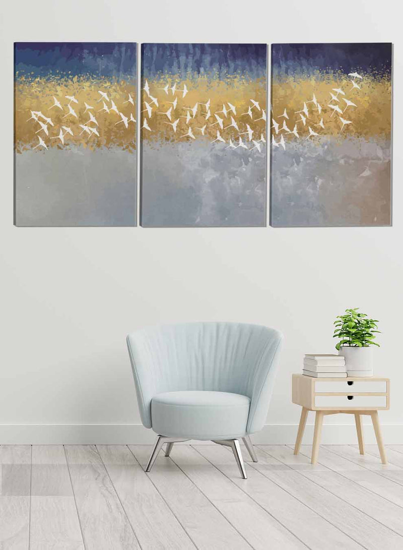 Birds Oil Abstract Paintings(set of 3)