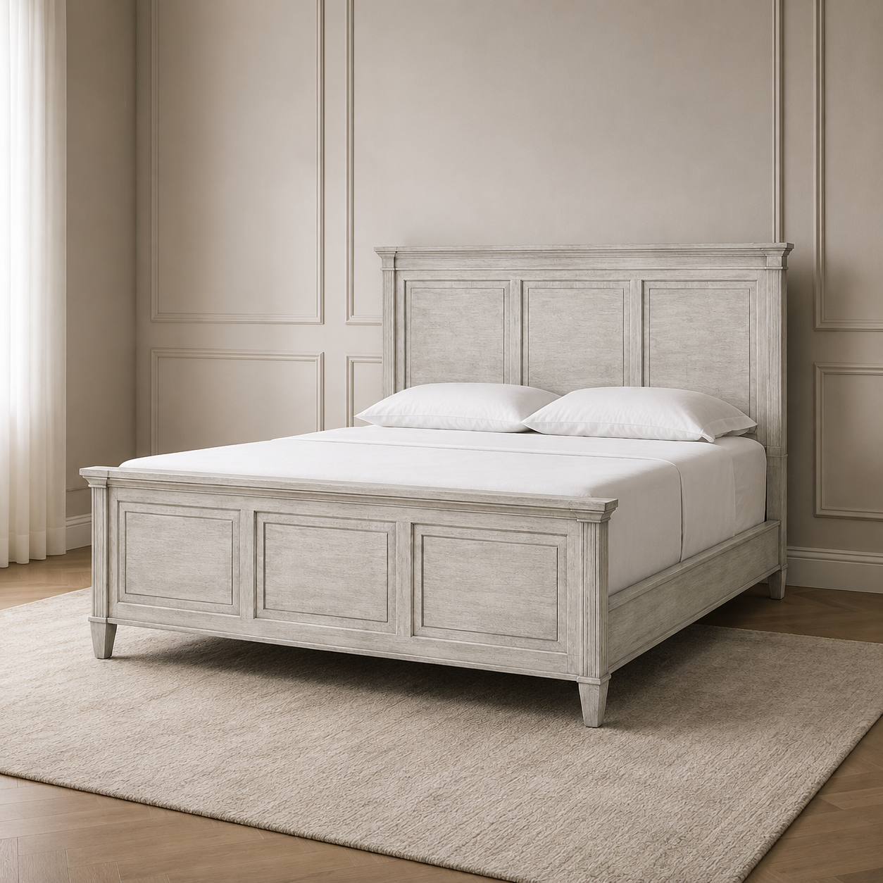 Wood King Bed