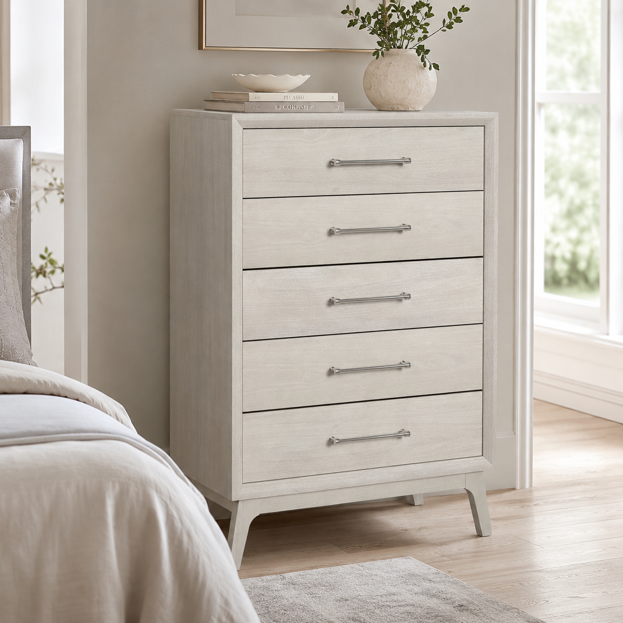 Westland 5-Drawer Chest in Almond