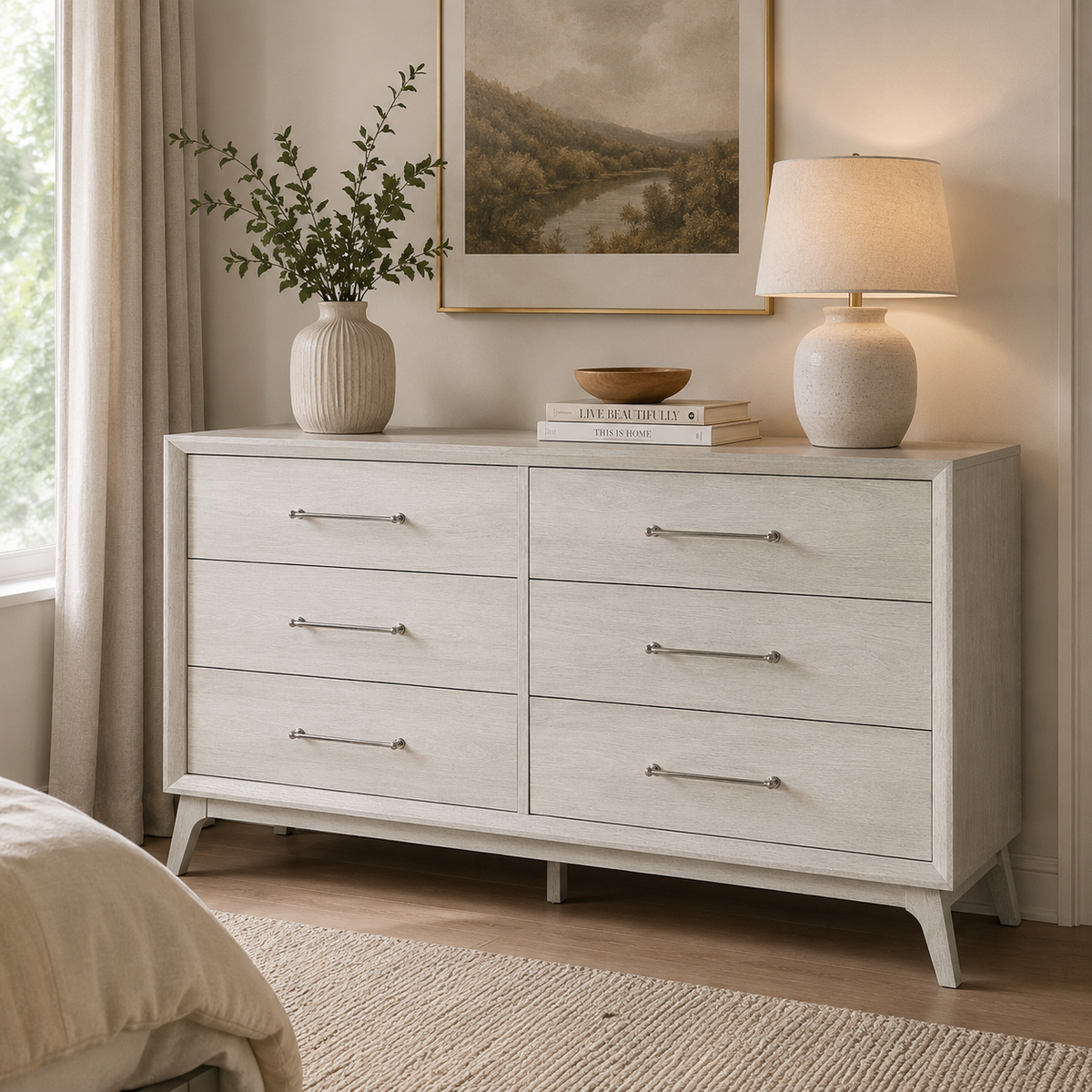 Westland 6-Drawer Dresser in Almond